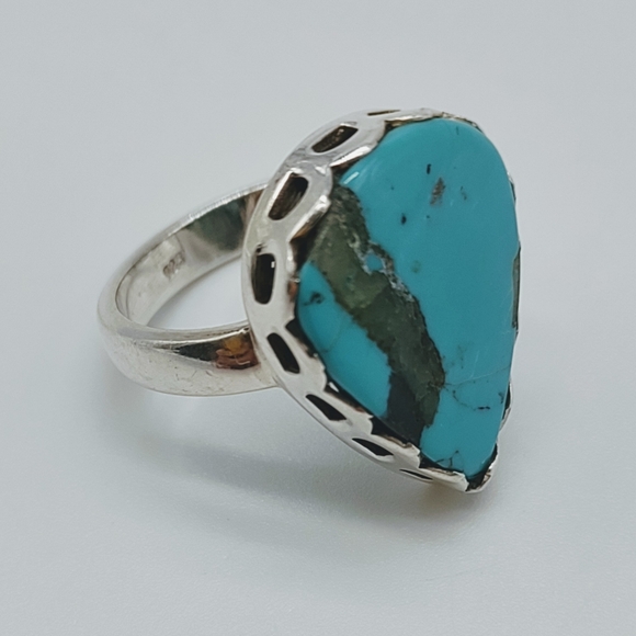 Sterling Silver Blue Turquoise Ring - Picture 10 of 10